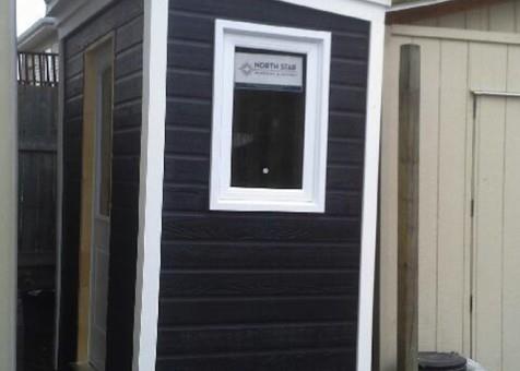 Urban Studio Small Shed with Canexel black siding in Toronto, Ontario. ID number 210834-1. 
