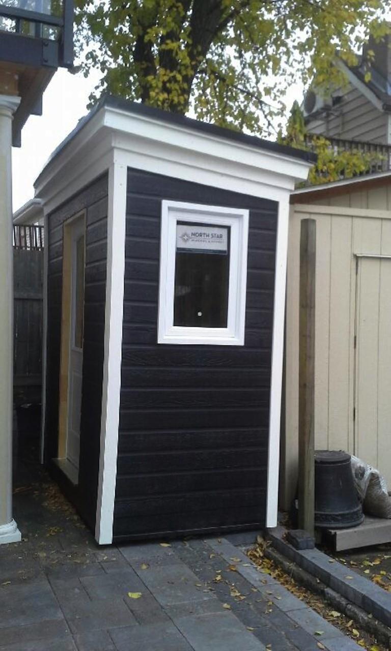 Urban Studio Small Shed with Canexel black siding in Toronto, Ontario. ID number 210834-1. 