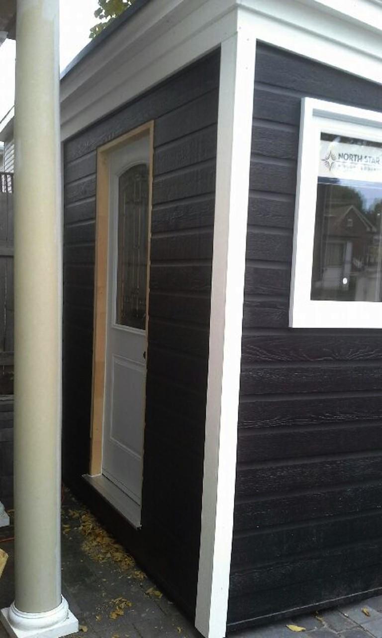 Urban Studio Small Shed with Canexel black siding in Toronto, Ontario. ID number 210834-2. 