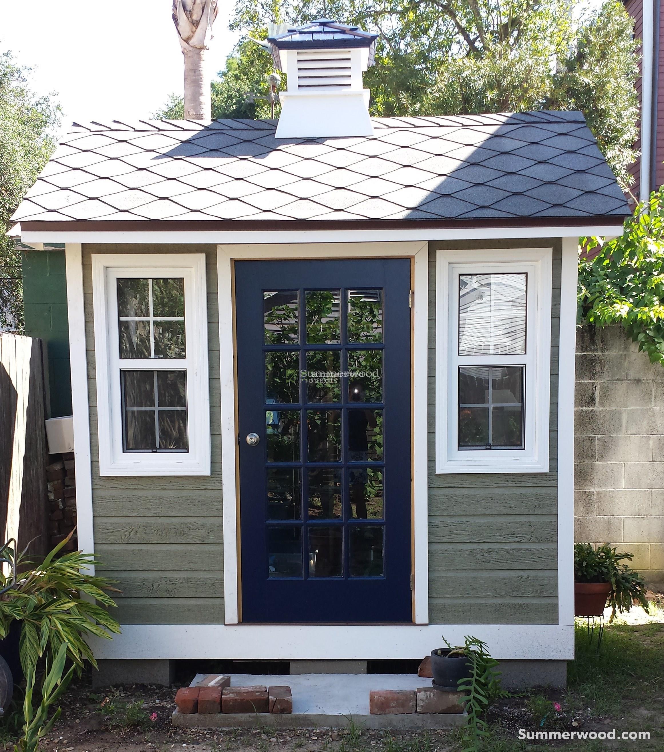 Cedar Palmerston small shed with D8 single French door in New Orleans, USA. ID number 213490