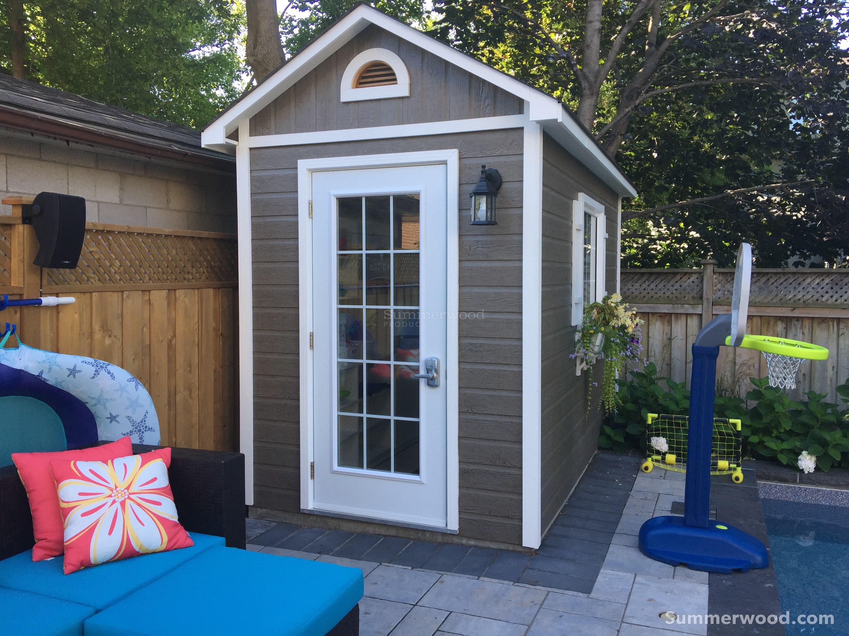 Canexel Palmerston pool cabana 6 x 12 with bunkie window in Toronto, ON. ID number 217712-1