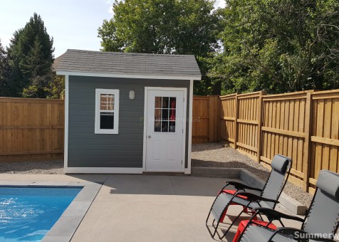 Canexel Palmerston 6x10 pool house with single hung window in Woodbridge, ON. ID number 217743-2