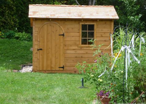 Cedar Bar Harbor 8x10 Backyard shed with arched door in Toronto, ON. ID number 217749-1