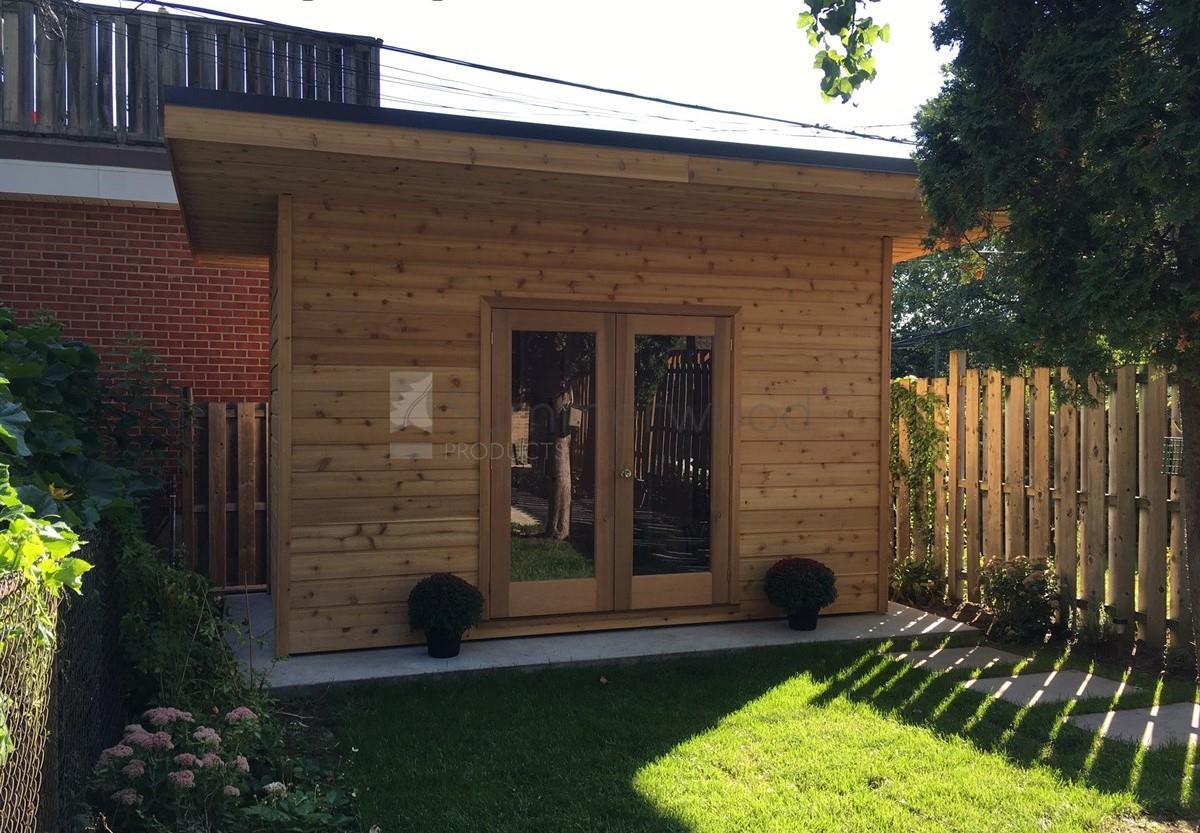 Cedar verana pool house 7 x 14 with French double doors in Toronto, Ontario.ID number 223494-1.