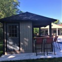 Cedar Barside 12x12 pool cabana with sash window in Georgetown Ontario. ID number 231355-5