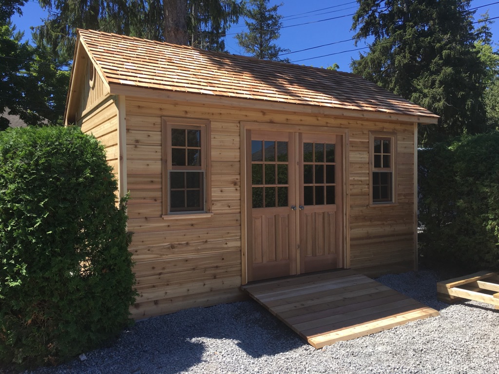 Cedar Palmerston 10x6 garden shed with double deluxe doors in Toronto Ontario. ID number 231493-5