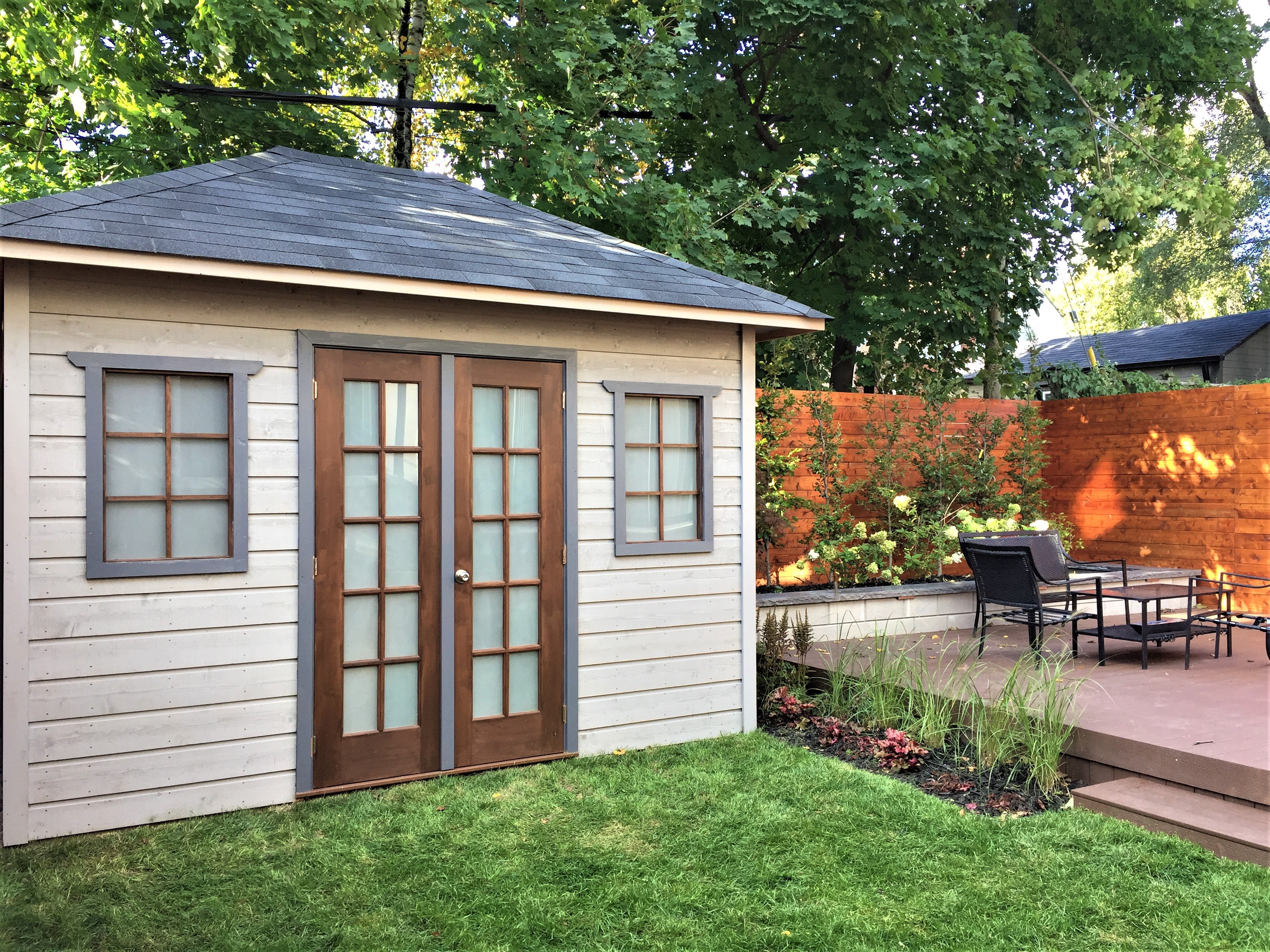 Cedar Sonoma 9x12 garden shed with fixed windows in Toronto Ontario. ID number 232050-1