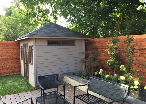 Cedar Sonoma 9x12 garden shed with fixed windows in Toronto Ontario. ID number 232050-2