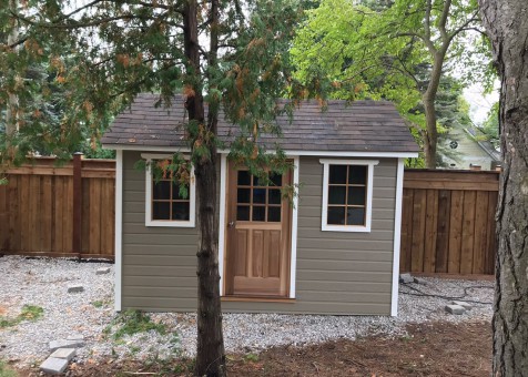 Trim Palmerston 8x12 shed kit with fixed windows  in Thornhill Ontario. ID number 232124-3