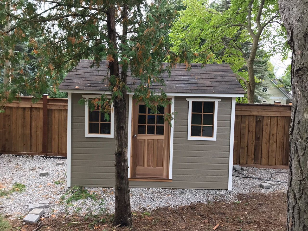 Trim Palmerston 8x12 shed kit with fixed windows  in Thornhill Ontario. ID number 232124-3