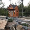 Cedar Bala Bunkie 10x10 cabin with muttin window in Parry Sound, ON. ID number 231958-5