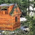 Cedar Bala Bunkie 10x10 cabin with muttin window in Parry Sound, ON. ID number 231958-2