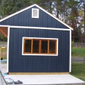 Glen Echo midnight blue Garden Shed 12 x 18 with canexel in Knoxville, Tennessee. ID number 42584-6