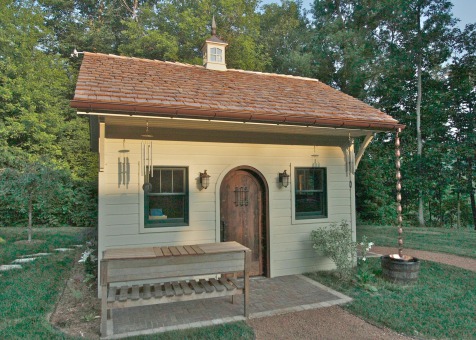 Cedar Glen Echo shed 14 x 16 with windowed cupola in Janesville, Wisconsin. ID number 131092-2