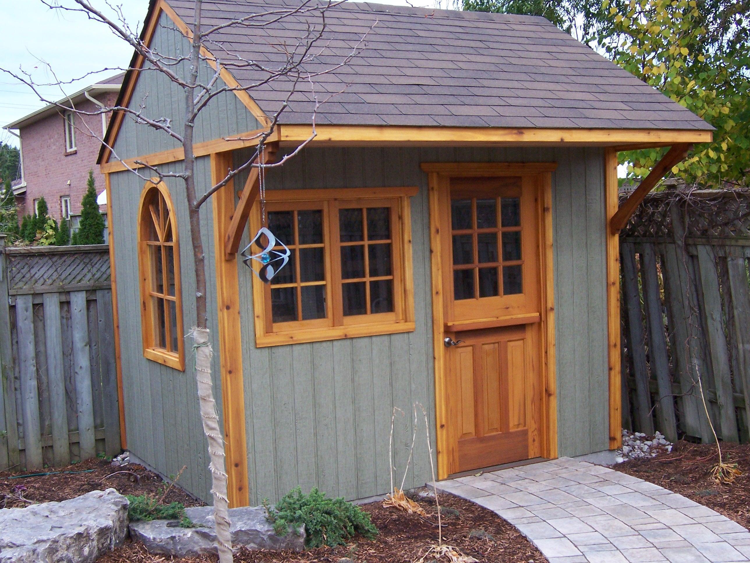 Canexel Glen Echo garden shed with bar window in Toronto Ontario. ID number 185988-5