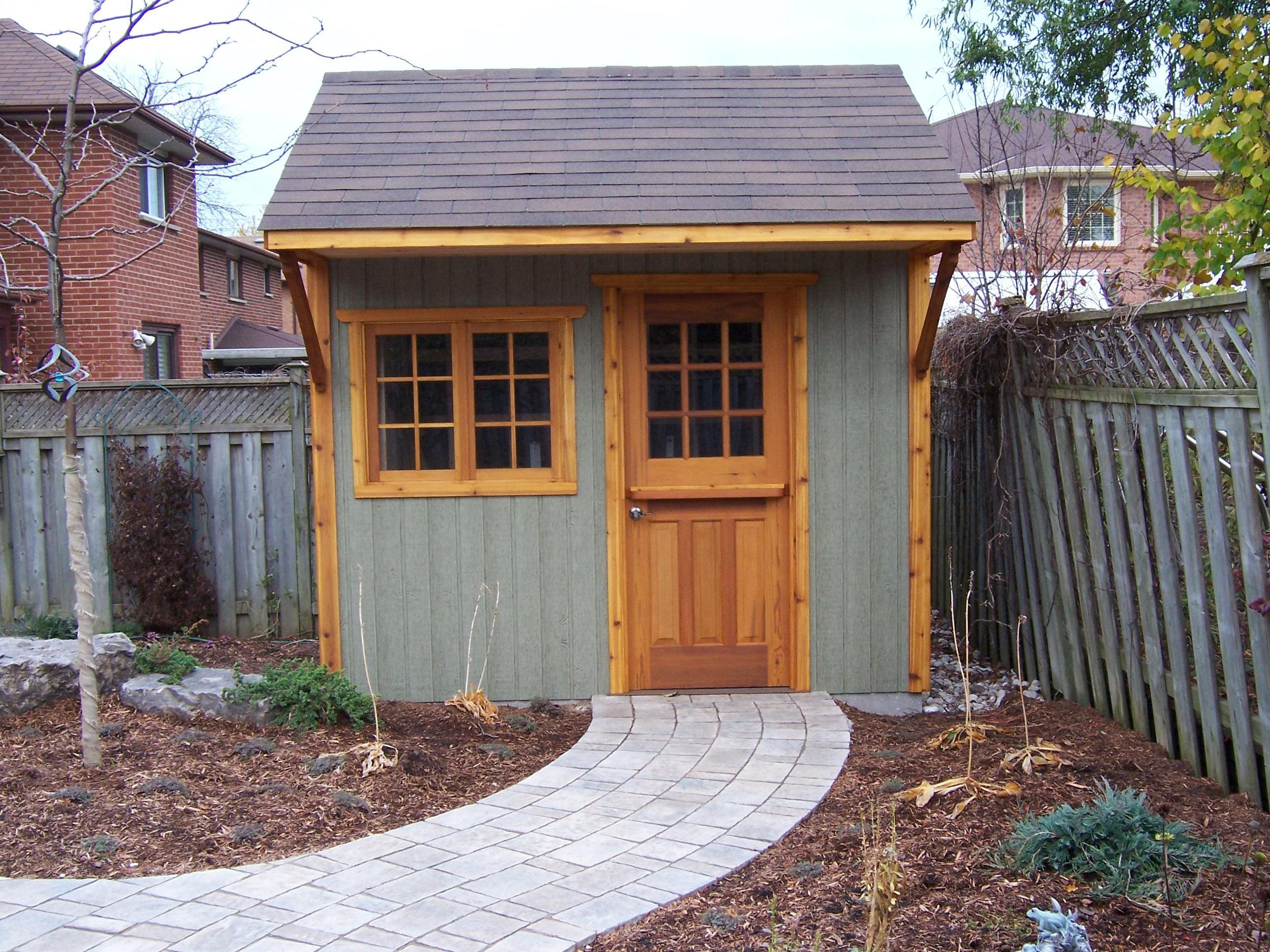 Canexel Glen Echo garden shed with bar window in Toronto Ontario. ID number 185988-1
