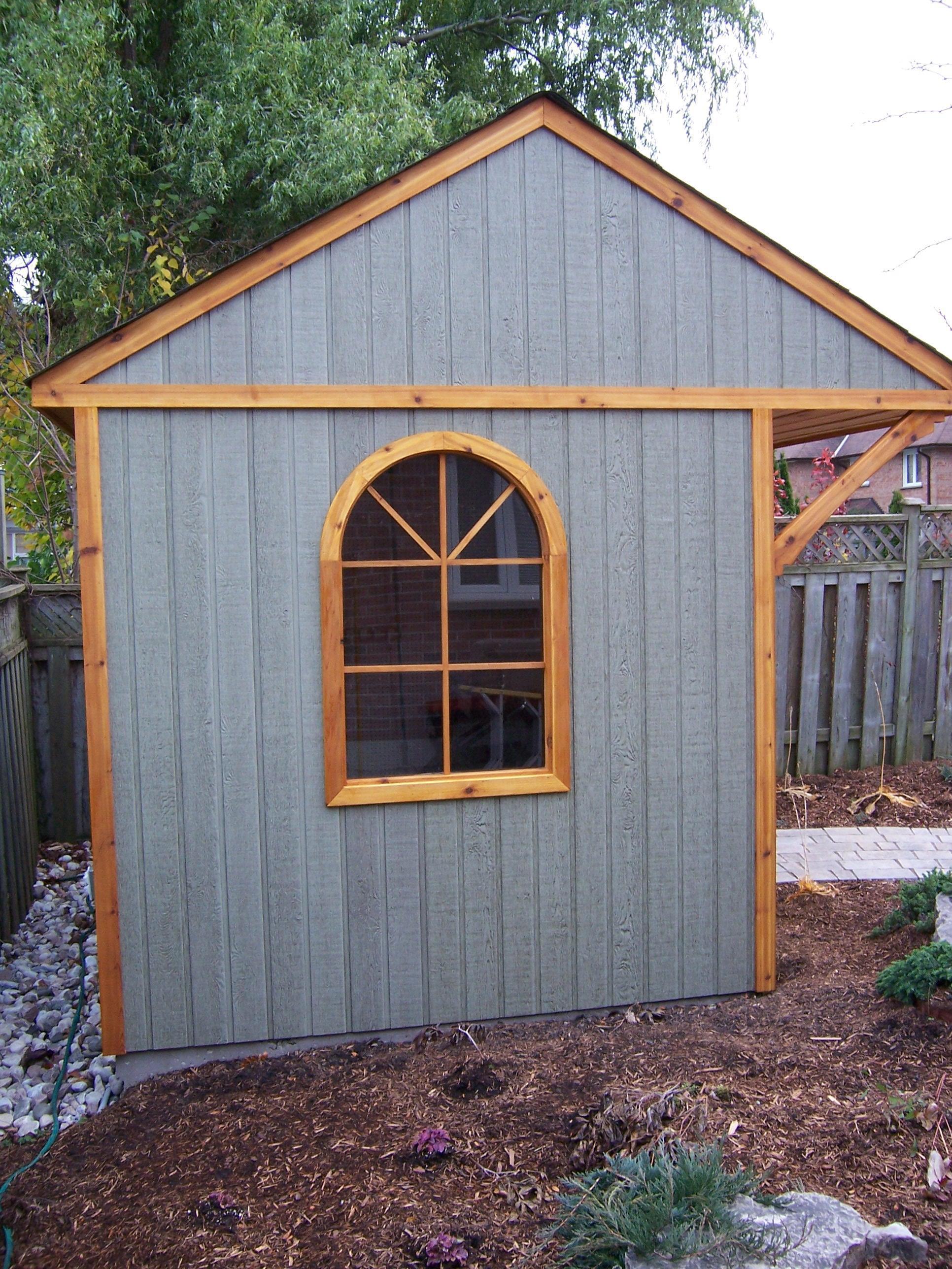 Canexel Glen Echo garden shed with bar window in Toronto Ontario. ID number 185988-4