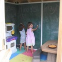 Petite Pentagon 8 ft playhouse with dutch door in Toronto Ontario. ID number 10715-3.