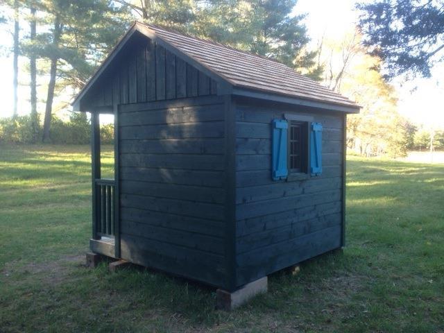Peach picker porch 8x8 playhouse with dutch door in Southfield Massachussets. ID number 154413-2.