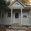 Canmore 14x16 cabin with arch window in Combermere Ontario. ID number 166515-4.