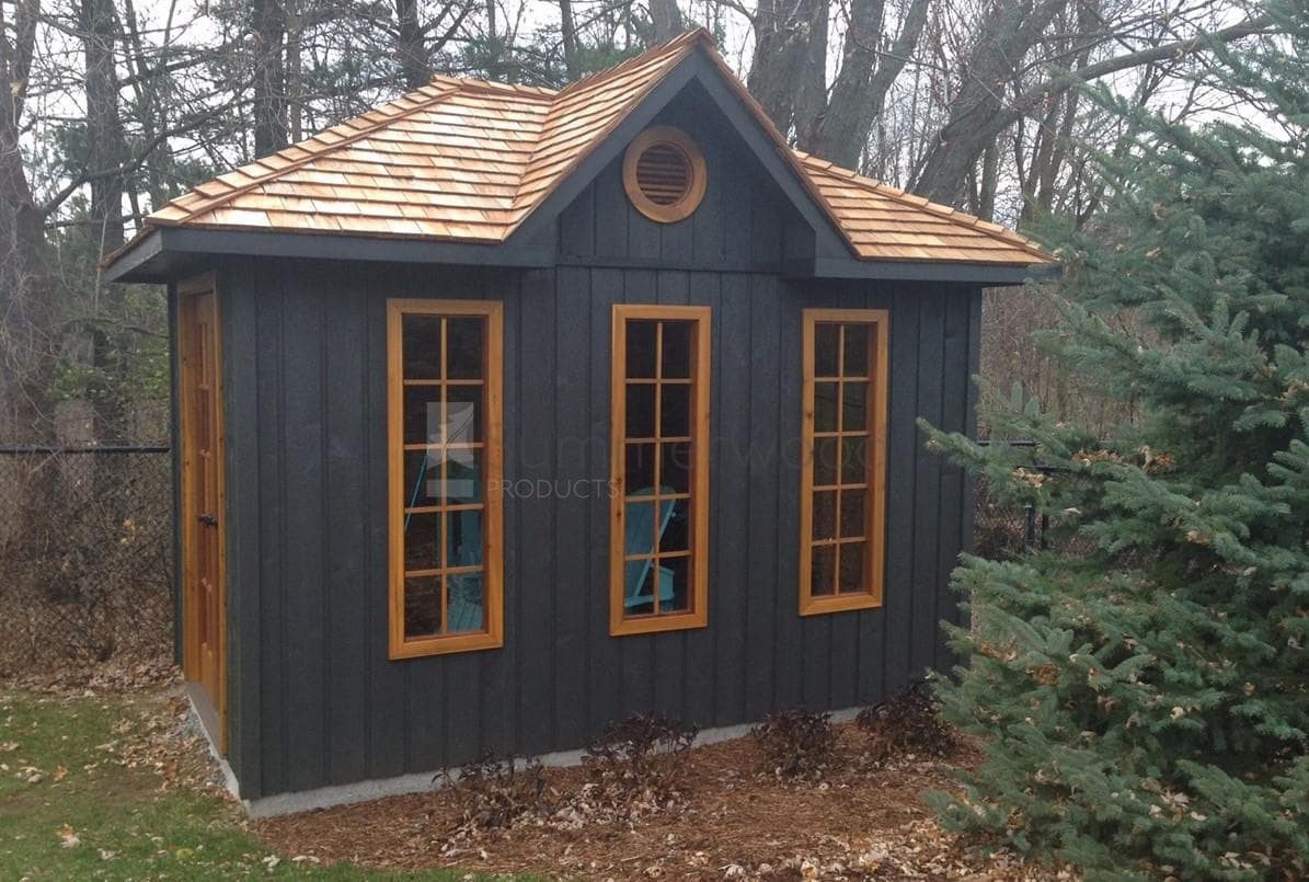Cedar Sonoma 8x12 cabin with French double doors in Goergetown Ontario. ID number 223821-1