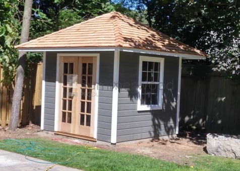 Canexel Sonoma 8x8 garden shed with French double doors in Mississauga Ontario. ID number 194280-1