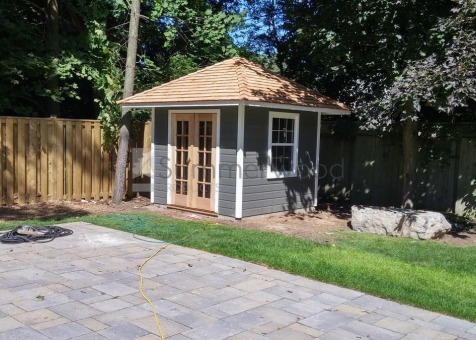 Canexel Sonoma 8x8 garden shed with French double doors in Mississauga Ontario. ID number 194280-2