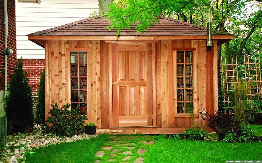 Cedar Sonoma 8x12 garden shed with single door in Columbus Ohio. ID number 533-1