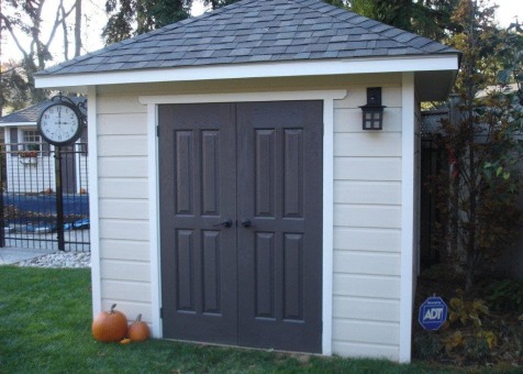Cedar Sonoma 8x8 garden shed with double doors in Mississauga Ontario. ID number 136820-3