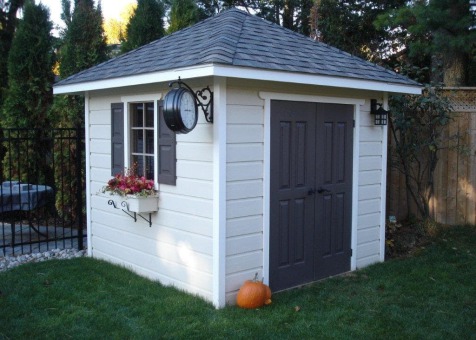 Cedar Sonoma 8x8 garden shed with double doors in Mississauga Ontario. ID number 136820-4