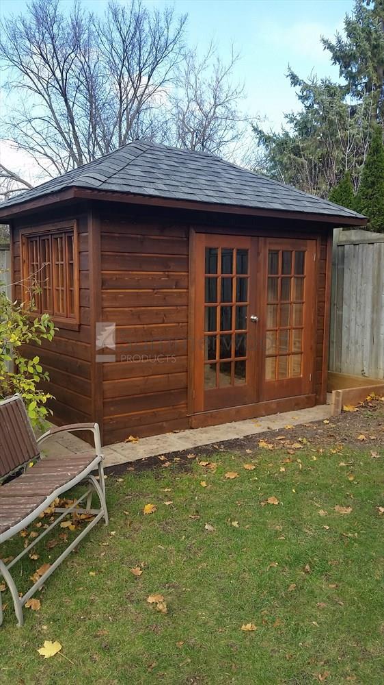 Cedar Sonoma 7x10 garden shed with French double doors in Don Mills, Ontario. ID number 195924-5