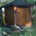 Cedar Sonoma 7x9 garden shed with double doors in Woodstock Illinois. ID number 33778