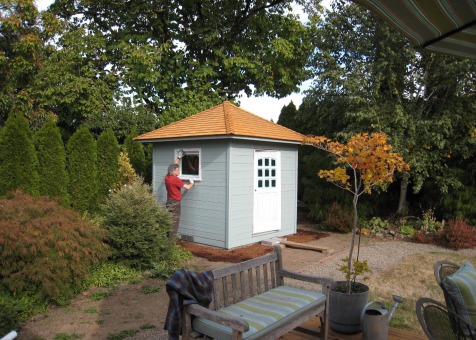 Sonoma 6x8 garden shed with workshop window in Houston Texas. ID number 124280-2