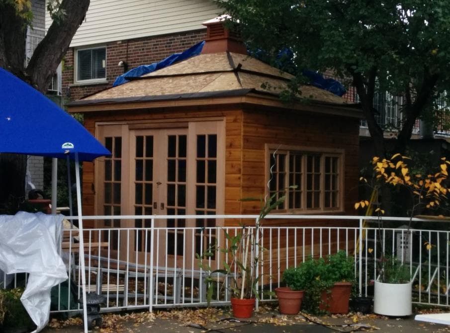 Cedar Sonoma 10 x 10 garden shed with double french doors in Toronto Ontario. ID number 183172-1