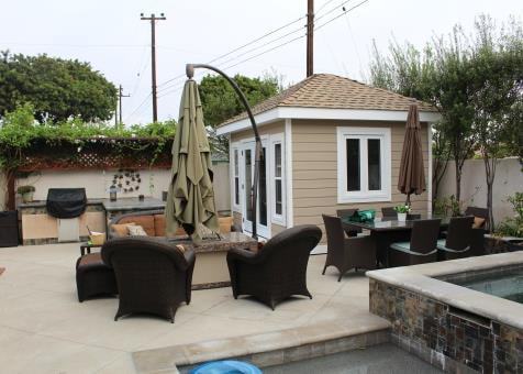 Sonoma 10x14 spa enclosures with metal double doors in Huntington Beach California. ID number 182082