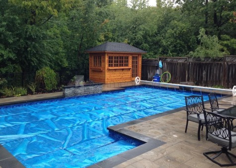 Sonoma 6x12 pool house with antique flower boxes in Oakville Ontario. ID number 206729-2