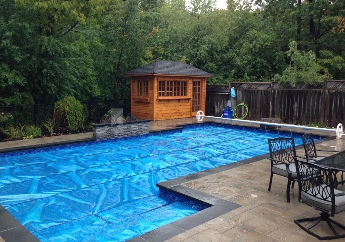 Sonoma 6x12 pool house with antique flower boxes in Oakville Ontario. ID number 206729-2