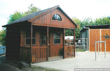 Mountain Brook 12x14 cabins with fan arch window in Camarillo California. ID number 993-1