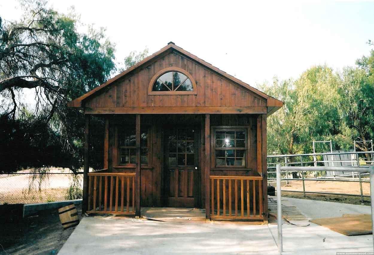 Mountain Brook 12x14 cabins with fan arch window in Camarillo California. ID number 993-2