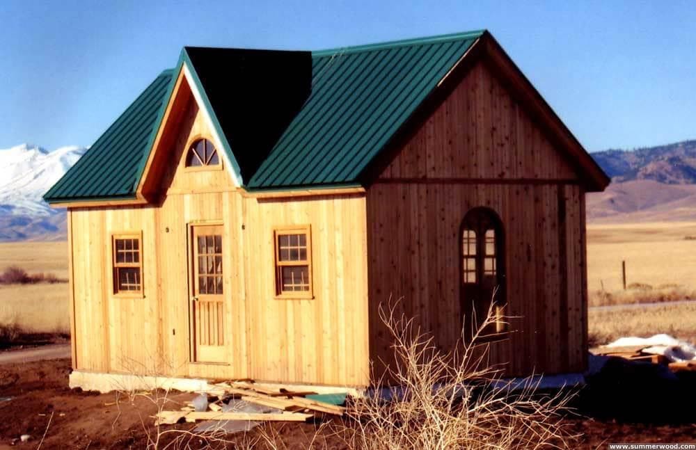 Breckenbridge 14x24 cabins with arch window in Fairfield Idaho. ID number 4670-4