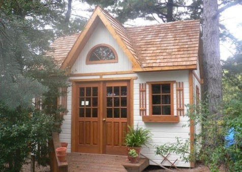 Copper Creek 12x16 garden shed with 18-lite double deluxe doors in Pittsburgh Pennsylvania. ID numbe