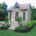 Copper Creek 8x12 pool house with sidelite window in Toronto Ontario. ID number 42348-2