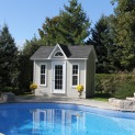 Copper Creek 9x12 pool house with roof boards in Richmond Hill Ontario. ID number 181830-1