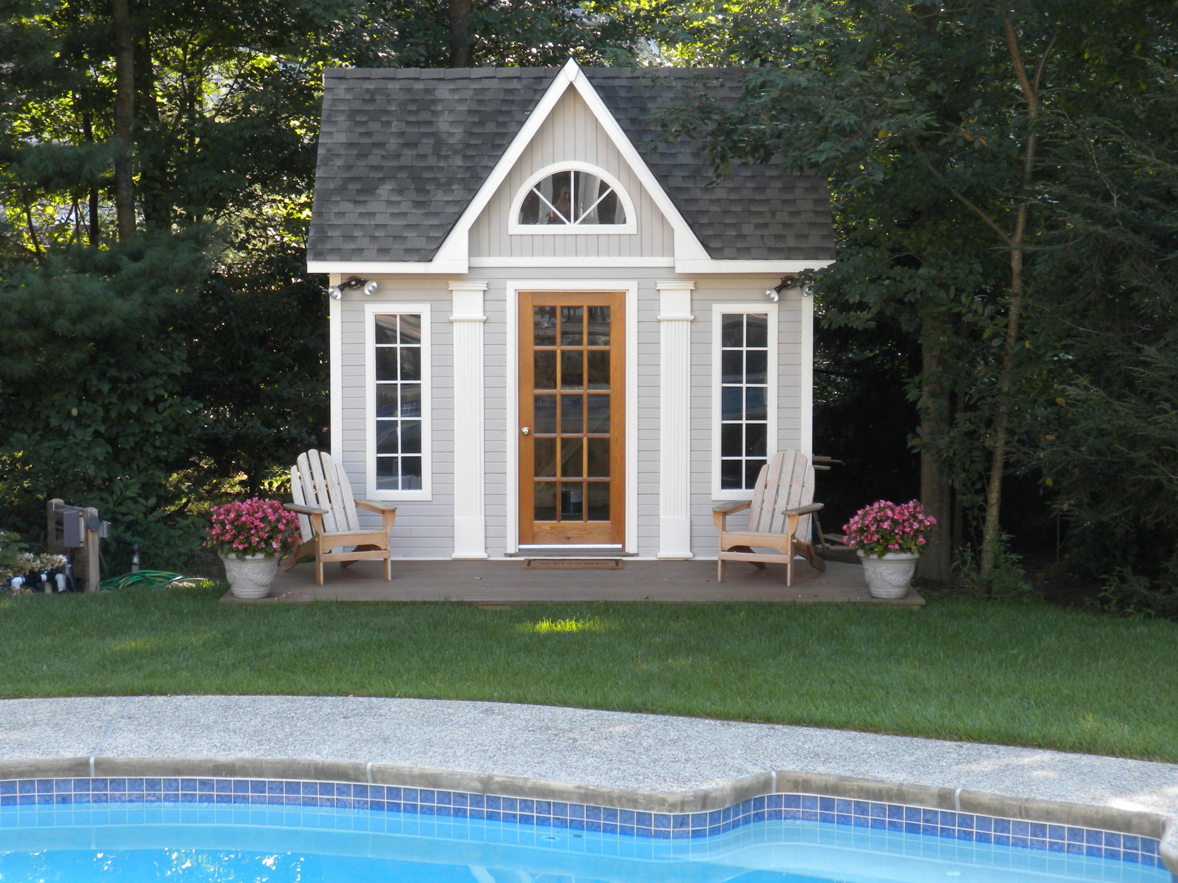 Copper Creek 10x12 workshop with arch window in Andover Massachusetts. ID number 206030-1