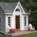 Copper Creek 10x12 workshop with arch window in Andover Massachusetts. ID number 206030-3
