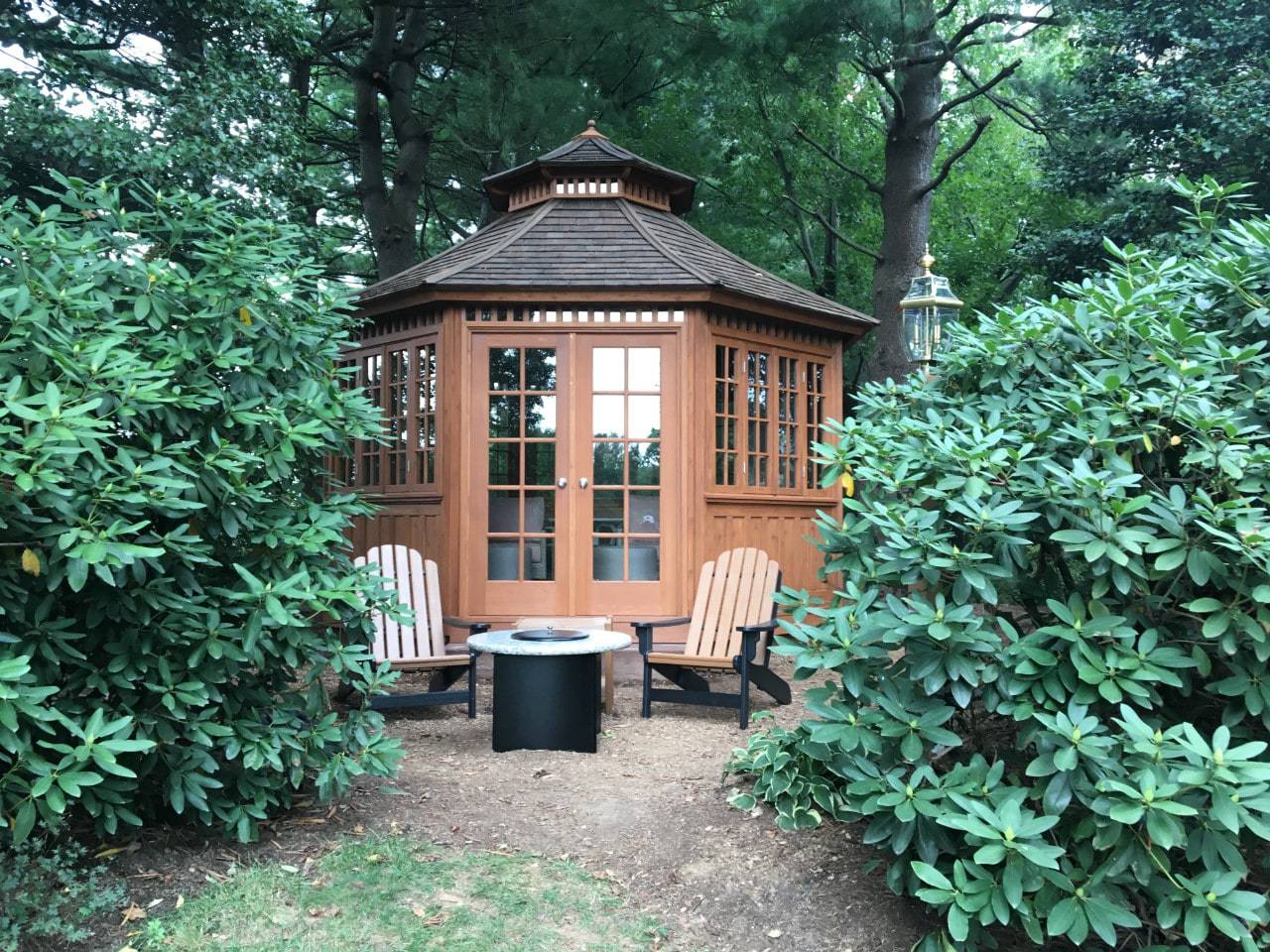 Front view of 14' San Cristobal Gazebo located in Lancaster, PA  – Summerwood Products
