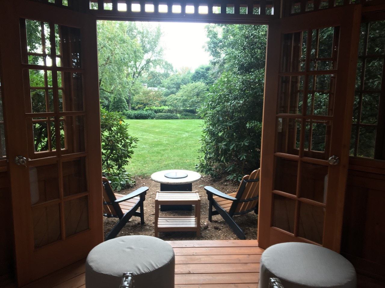 Interior view of 14' San Cristobal Gazebo located in Lancaster, PA  – Summerwood Products