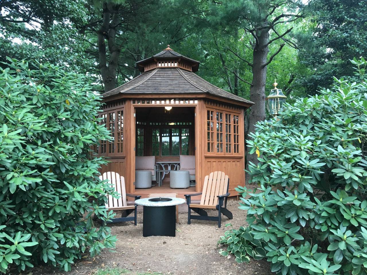 Front view of 14' San Cristobal Gazebo located in Lancaster, PA  – Summerwood Products