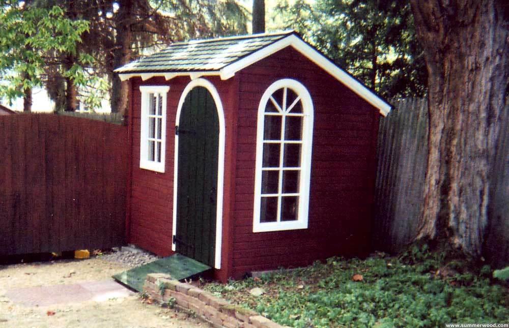 Bar Harbor red shed kit with cedar in Poughkeepsie, New York. ID number 1367-2