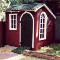 Bar Harbor red shed kit with cedar in Poughkeepsie, New York. ID number 1367-1